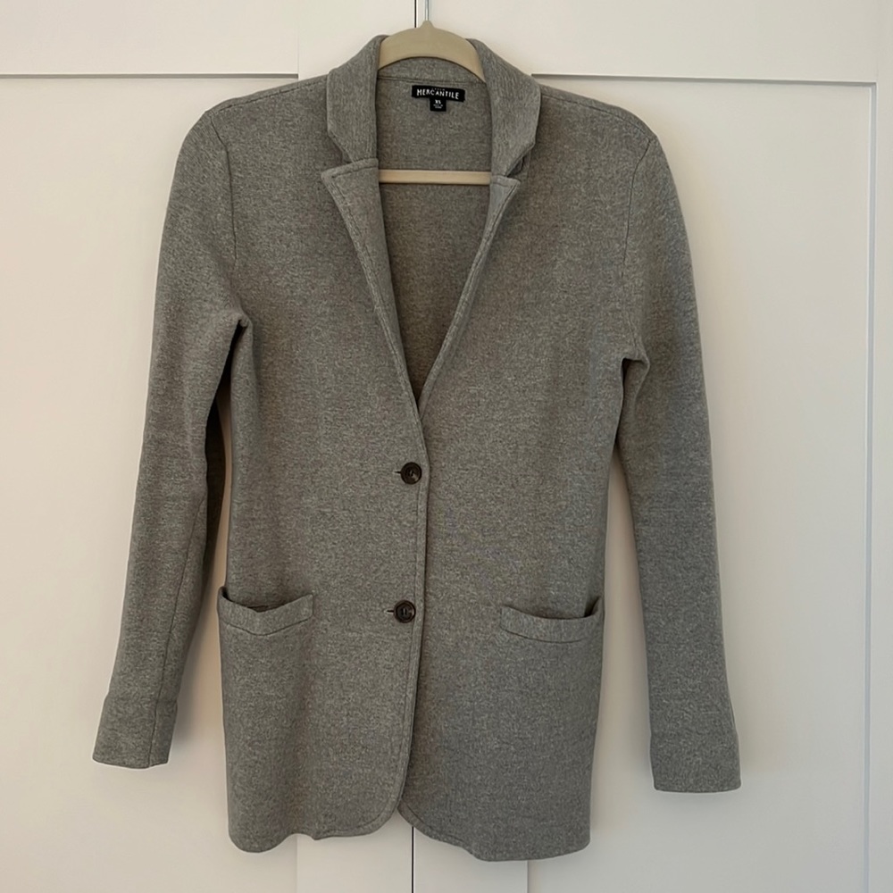 J.Crew Factory Grey Sweater Blazer size XS